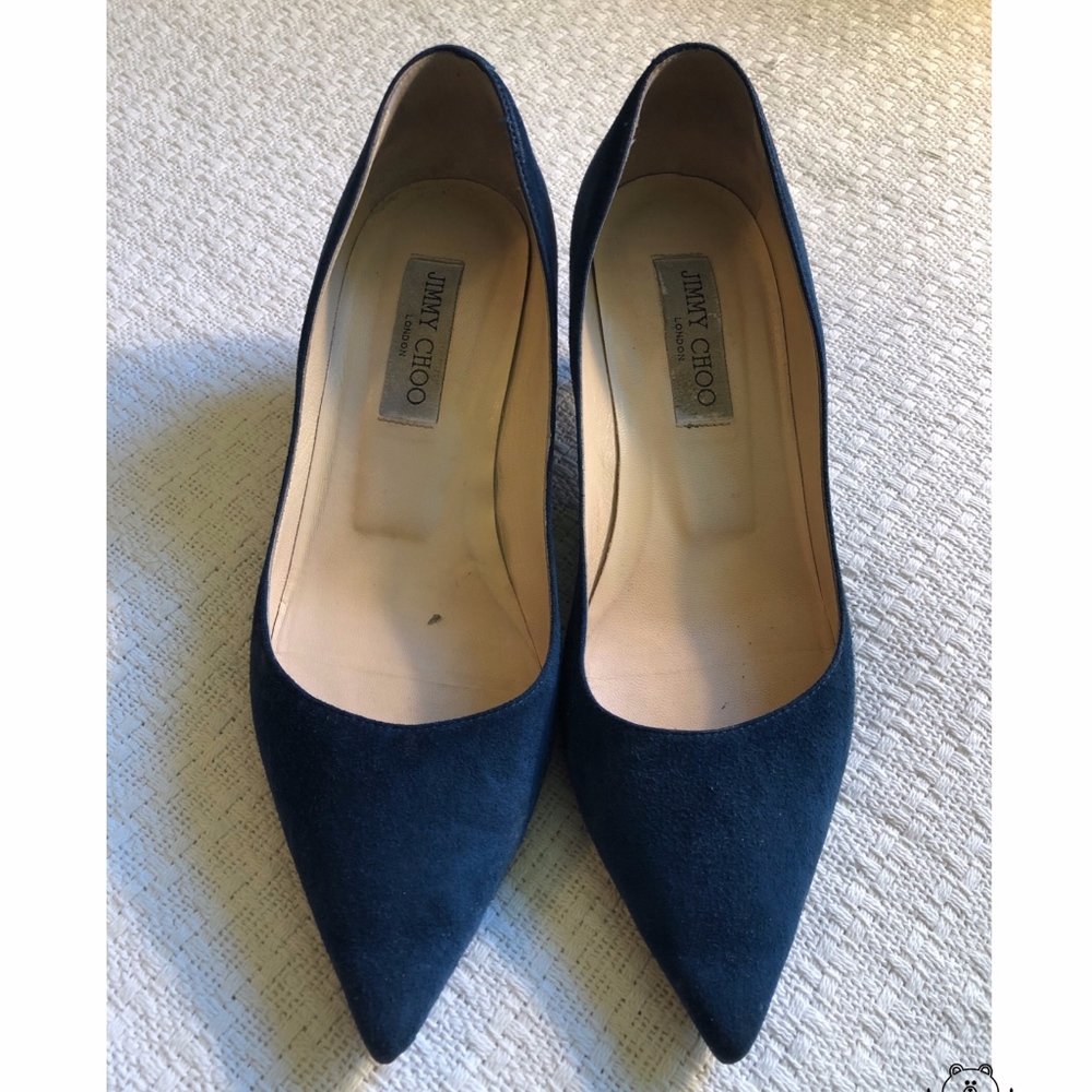 Jimmy Choo Dark Blue suede pumps EU 37.5